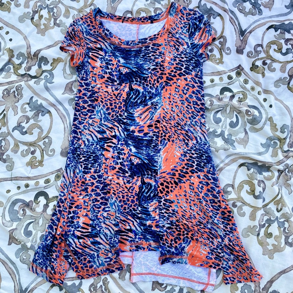 Asymetrical Dress | Leopard Cheetah | Women Medium